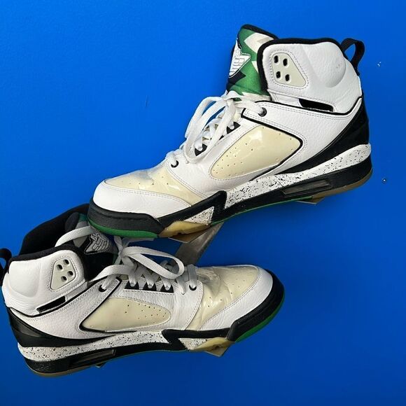 Nike Retro Air Jordan Sixty Plus 60 Shoes White Green 364806-131 Men’s Size 10.5 - Picture 2 of 7